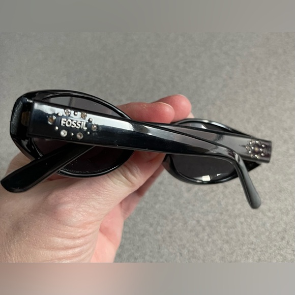 Vintage Fossil Dazzler Black Bling Sunglasses - Picture 4 of 11